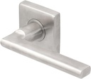 INOX SE243L462-32D SE Rosette Tubular Latch-4 Privacy Set with Sunrise Lever and 2-3/8-Inch Backset, Satin Stainless Steel