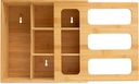 Bamboo Resealable Bag Storage Organizer - For your Kitchen Drawer, Pantry, Countertop - Easily Organize your resealable storage bags