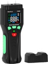 Wood Moisture Meter, Firewood Moisture Tester, Drywall Moisture Detector, Pin Type Water Leak Detector with Visual Alerts for Lumber Logs Concrete Floors Ceiling Building Material Hardwood