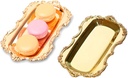 Mikinona Golden Tray Serving Dessert Plate Cake Carrier Decorative Tableware Eco-Friendly Wedding Party