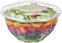 FULING [32 oz. 50 Sets Clear Plastic Salad Bowls with Airtight Lids Disposable To Go Mixing Containers Serving for Fruit, Quinoa, Lunch and Meal Prep