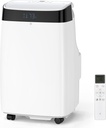 10000 BTU High-Power Portable Air Conditioner with 4-in-1 Cooling, Dehumidifying, 3-Speed Fanning, and Sleep Mode Functionality, Remote Control, 24-Hour Timer, Self-Evaporation Technology, Window Inst