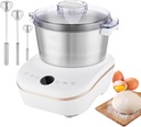 Electric Dough Kneading Machine With 3 Egg Beaters, Dough Stand Mixer, Dough Baking Freezer With Ferment Function, Time And Temperature Adjustable 25~38°C, Full Copper Motor 200w