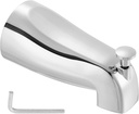 uxcell Slip on Tub Spout, Bath Slip-On Tub Spout Zinc Alloy Bathtub Faucet with Pull-Up Diverter and Hex Wrench for 1/2 Inch Water Tube for Bathroom Kitchen, Silver