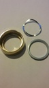 8300.030.COLL Baldwin Adjustable Mortise Cylinder Collar Hardened with Spacer/Spring Washer US3 Polished Brass. All Collars fit Standard Mortise cylinders and Mortise t-Turn cylinders.