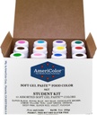 Food Coloring AmeriColor Student - Kit 12 .75 Ounce Bottles Soft Gel Paste Colors