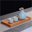 Sake Wine Set, Wine Glass,1 Pot of 2 Cups Vintage Ceramic Sake Pot Cups Set Flagon Liquor Cup Spirits Cups Set Sake Wine Set,Home Decor/Style 1