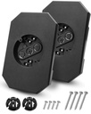 2 Pack of 8141DBL Siding Light Mounting Block Bracket Black with Built-in Electrical Box, Fit for 1/2 inch Outdoor Mounting Plate Vinyl and 4 inch Siding