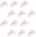 Hemoton 20pcs Triangle Cake Box Paper Cupcake Tray Packing Containers Snack Dessert Cake Box For Cheese Cake Cake Slice Pie (White)