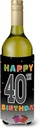 Caroline's Treasures CJ1123LITERK Happy 40th Birthday Wine Bottle Hugger Bottle Cooler Sleeve Hugger Machine Washable Collapsible Insulator Beverage Insulated Holder