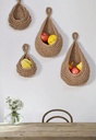 KOSTEN Storage Basket Handwoven Hanging Wall Vegetable Fruit Basket Organizer Container Decor for Kitchen Garden Mount Wall Plant Flower Onion Storage