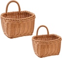 2pcs Hanging Storage Basket Woven Wall for Kitchen for Vegetables Fruits Sturdy Rustic Design for Home and Organization