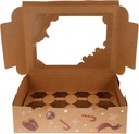 Christmas Cupcake Box Holiday Pastry Holder Slots Cute Christmas Prints for Gifting Chocolates Pastries for Parties and Treats