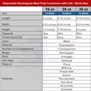 28oz Disposable Black Meal Prep/Bento Box with Clear Dome Lids - Rectangular Plastic Meal Containers - Leak Proof and Reusable Box : Perfect For Salad, Meal Prep and Fruits : Set of 10