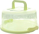 Cake Carrier with Handle Cake Keeper Portable Round Cake Container, Cake Holder Cake Storage Box (Green, One Size)
