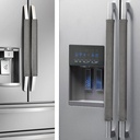 Nuovoware Refrigerator Door Handle Covers Set of 4, Make Kitchen Appliance Fridge Oven Microwave Dishwasher Clean,Protect Antiskid Washable Decor Cloth,Keep Off Smudges Fingerprint Oil Stain, Gray