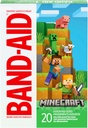 BAND-AID Brand Adhesive Children's Bandages for Minor Cuts & Scrapes, Wound Care Featuring Minecraft Designs, Fun Bandages for Kids and Toddlers, Assorted Sizes, 20 ct
