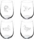 MIP Set of 4 Wine Glass Gift Duck Collection (17 oz Stemless)