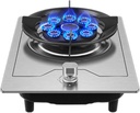 Portable Gas Stove,Single Burner Propane Stove,Stainless Steel Max 17742.4BTU with Pulse Electronic Ignition Suitable for Apartments Kitchens(silver) (Color : NG, Size : 17742.4BTU)