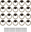 20PCS Vintage Dresser Ring Handles, Yetaha Antique Bronze Drop Knobs Zinc Alloy Cabinet Pulls for Drawer Closet Wardrobe Cupboard Door Kitchen Furniture Decoration, with Screws
