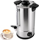 Coffee Percolator Urn 86-230°F Adjustable Temperature Commercial Stainless Steel 1000W Electric Hot Water Urn 7L Full Water Dispenser for Buffets, Offices, Hotels