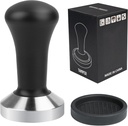 51mm Coffee Hand Tamper 304 Stainless Steel Base Professional Espresso Press for Portafilter Coffee Machine Barista Tool (51mm)