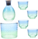 Versatile Sake Bottle Cup Set Japanese Style Elegant Glass for Sake Lovers