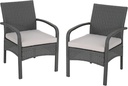 Christopher Knight Home Otto Outdoor Wicker Club Chair, Gray and Silver(Set of 2)