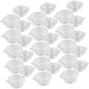 100pcs Transparent Cat Design Cupcake Holder Clear Muffin Carrier Box Versatile Packaging for Parties Bakeries and Home Use