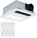 Quiet Bathroom Exhaust Fan with Light and Heater | 4-in-1 Bathroom Ventilation System | 1800W Heating Power, 190 CFM, Ultra-Low 30dB Operation | Energy Efficient, Easy Installation for Bathrooms
