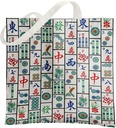 Mahjong Themed Canvas Tote Bags for Women Lovers Players Mom Gifts, Reusable Grocery Shopping Bags