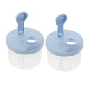 SECFOU Food Storage Container: Portable Milk Powder Box Rotating Dispenser 2pcs for Outdoor Travel