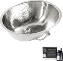 Freud Nickel 19" Oval Undermount Bath Sink with Care Kit