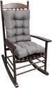 Rocking Chair Cushion, Set of Thicken Seat & Back Chair Cushions，Soft Thickened Patio Chair Cushions for Indoor/Outdoor (Dark Grey)