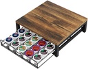 Coffee Pod Holder Drawer 1 Tier for K Cup Capsule Pods Storage Organizer Under Coffee Pot Storage Sliding Drawer (Black, 1 Tier)