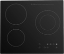3-Burner Ceramic Cooktop 110V, 9 Power Levels + Timer & Safety Lock | Dual-Use Countertop/Built-In Electric Stove | 2600W Fast Heating for Home/RV Kitchen (Black, 2-Pack)