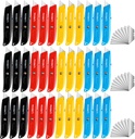 REXBETI 36 Pack Utility Knife Retractable Box Cutter, 4 Color Heavy Duty Aluminum Shell Knife Sets with Extra 30pc SK5 Blades for Cartons, Cardboard and Boxes