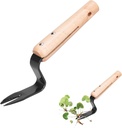 Kana Hoe 217 Japanese Garden Tool - Hand Hoe/Sickle is Perfect for Weeding and Cultivating. The Blade Edge is Very Sharp., Beige-028