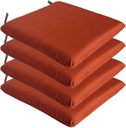 COZYVIDA Outdoor Chair Cushion 18.5x18.5 inch 4/Pack Resilient Foam Filling Water Repellent Tear-Resistant UV Resistant Weather Resistant for Garden Sofa Couch Pads Quarry Red