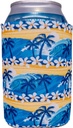 Waves Tropical Beach Pattern Collapsible Can Coolie