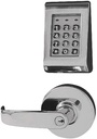 Sargent Keypad Series Satin Chrome Stand Alone Entry with Cylindrical Lock, 2-3/4" Backset Standard, 1-3/4" Door Thick (Pack of 1)
