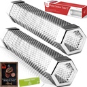 Premium Pellet Smoker Tube 12" (Set of 2) - 5 Hours of Billowing Smoke, Hot or Cold Smoking, for Any Grill or Smoker, An Easy and Safe Way to Provide Smoking, Free eBook Grilling Ideas & Recipes
