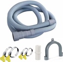 10ft Washing Machine Drain Hose, Universal Drain Hose Extension Kit for Washer, Dishwasher, Flexible Discharge Hose for LG/GE/Samsung, Fit up to 1-1/2 Inch Drain Outlets (10)