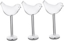 3pcs Creative Bird Shaped Goblet Glasses for Cocktails Transparent Decorative Wine Glasses for Parties Weddings and Home Bars Unique Drinkware