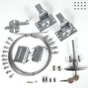 Garage Door Lock Kit with Spring Latch and Keyed Handle for Single/Double Garage Door