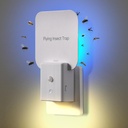 Fly Trap Indoor- 2 in 1 Plug in Fly Trap with Auto Night Light, Fruit Fly Traps for Indoors, Gnat Trap, Bug Light Trap for Mosquitoes, Flies, Fruit Flies, Moths (1 Device + 5 Glue Cards)