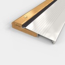 Exterior Door Threshold for Doorways, Adjustable Height, Aluminum and Oak Top Threshold - Door Sill - 36" Long x 5.75" Wide and 1.125" High. (Aluminum, 5.75" Wide)