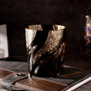 Handcrafted Black Edo Kiriko Crystal Whiskey Glass – Luxury Lead-Free Hand Cut Whiskey Glass with Gift Box| 280ml Elegant Old Fashioned Tumbler for Whisky, Cocktails, Spirits – Gift for Men & Women