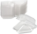MT Products Clear Cake Slice Container - Medium Deep Cheesecake Pie Slice Containers (Pack of 300) - Made in the USA
