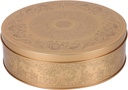 Amosfun Cookie Tin with Lid - 6.6 Inch Round Tinplate Treat Boxes Decorative Cake Pan Candy Snack Chocolate Patisseries Storage Container